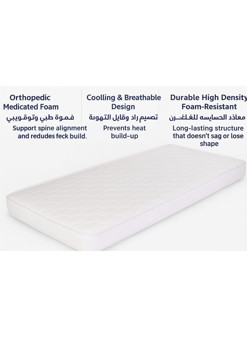 Zamart Medical Single Mattress | Orthopedic Medicated Foam Mattress for Deep Sleep | Cooling & Breathable for Hot Sleepers | Medium Firm Support | Ideal for Kids, Couples & Guest Rooms | 90×190×6 cm - Image 3