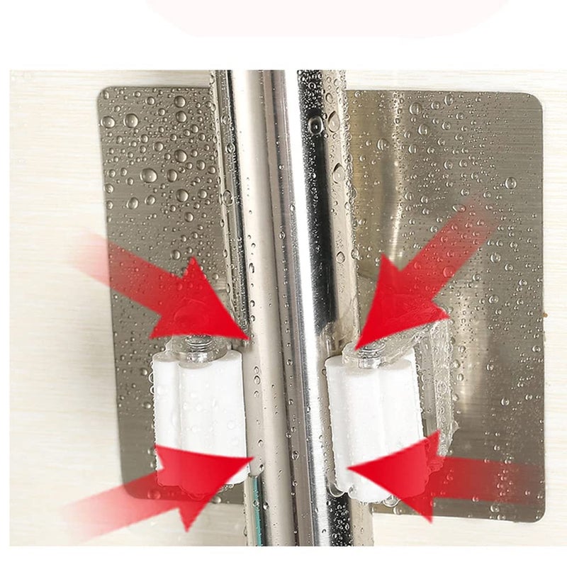 ONPRIX Onprix Wall Mounted Magic Sticker Series Self Adhesive Broom Mop Holder Broom Gripper Holds Reusable No Drilling Super AntiSlip for Your Home Kitchen and Wardrobe - Image 5