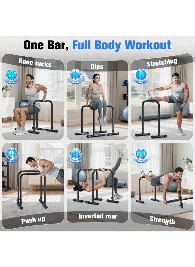 UUKEE Dip Bars Parallel Bars for Home Gym Strength Training Heavy Duty Adjustable Calisthenics 400LBS - Image 4