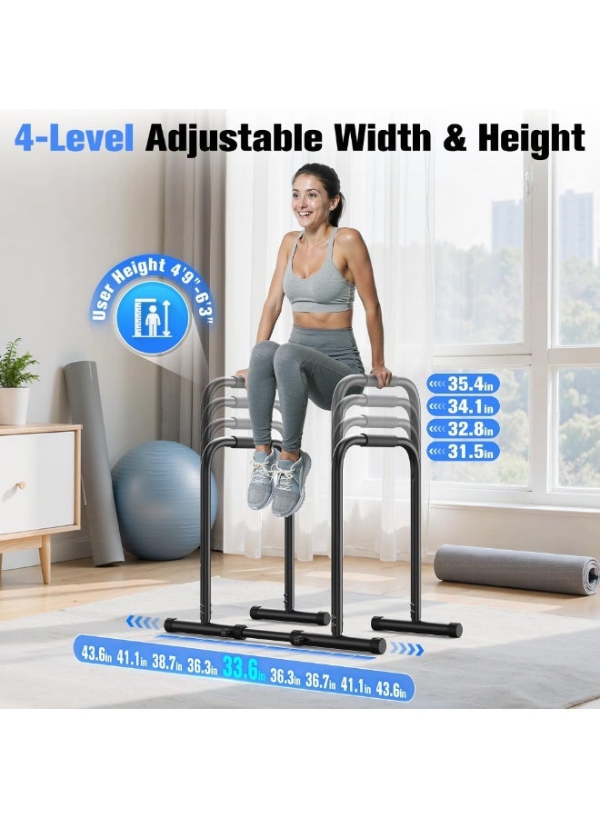 UUKEE Dip Bars Parallel Bars for Home Gym Strength Training Heavy Duty Adjustable Calisthenics 400LBS - Image 5