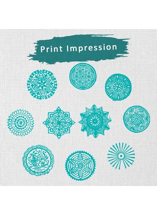 Hashcart Hashcart Wooden Stamp Block, Printing Stamp Design Set | Block for Printing Saree Border | Dresses, Craft Card Making, Scrapbook, Clay Pottery | Set of 10  - Image 3