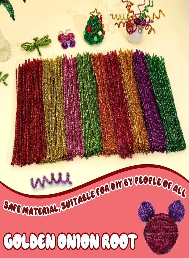 Hssugi Pipe Cleaners, 100PCS Pipe Cleaners Craft Supplies, Wine Red Pipe Cleaners Bulk Fuzzy Sticks for DIY Art and Craft Projects Home Christmas Decoration - Image 5