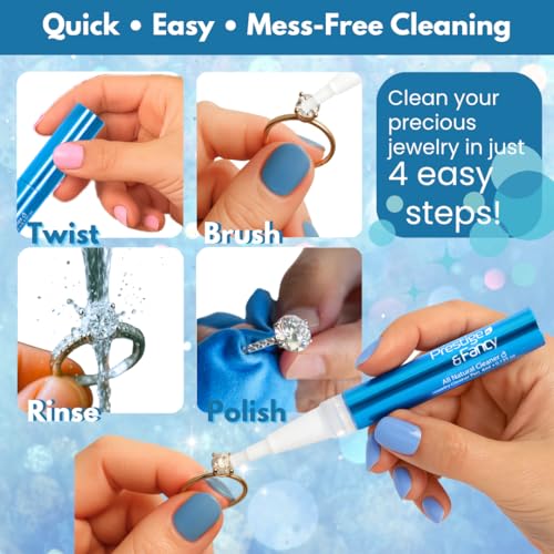 Prestige & Fancy Jewelry Cleaner Pen for Rings, Diamonds and Other Jewelry, Portable Travel Size Cleaner Stick, Sparkle Your Diamonds and Precious Stones, Quick Sparkle Diamond Ring Cleaner Pen, 2 ml - Image 5