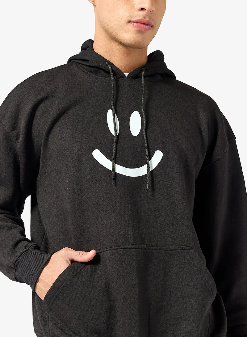 Seventy Five Basics Graphic Print Hoodie
