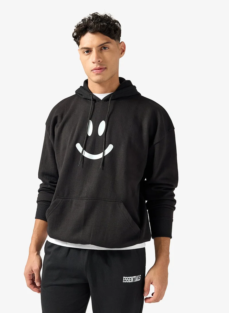 Seventy Five Basics Graphic Print Hoodie