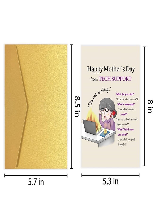 Goroar Funny Mothers Day Card from Daughter Son, Rude Mothers Day Card, Cheeky Mothers Day Card for Mom Grandma, Happy Mothers Day Card from Tech Support - Image 2