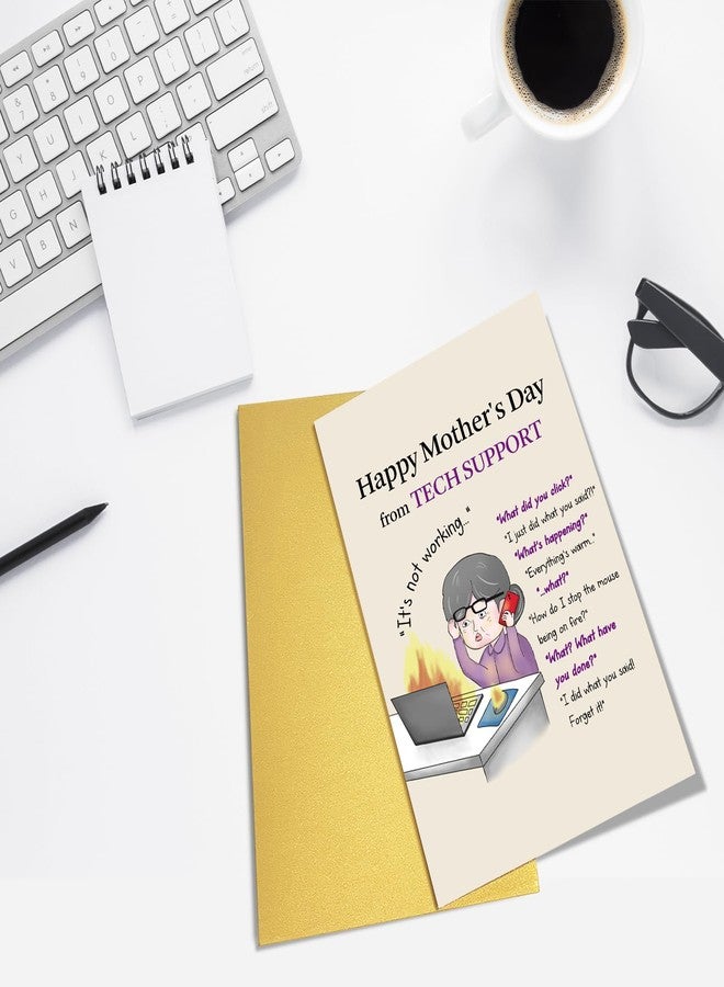 Goroar Funny Mothers Day Card from Daughter Son, Rude Mothers Day Card, Cheeky Mothers Day Card for Mom Grandma, Happy Mothers Day Card from Tech Support - Image 4