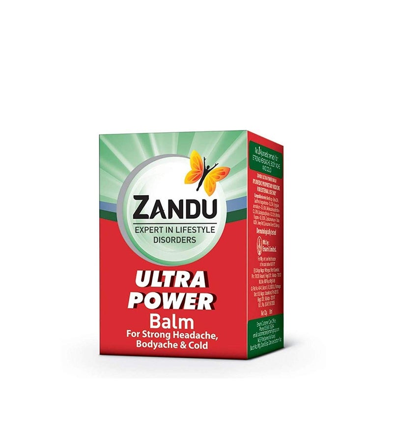 Zandu بلسم زاندو ألترا ريد العشبي الأيورفيدي مع تأثير تبريدي مصنوع من المنثول والكافور وزيت الأوكاليبتوس يخفف من البرد وآلام العضلات وآلام الجسم 027 أونصة عبوة من 20 - Image 3