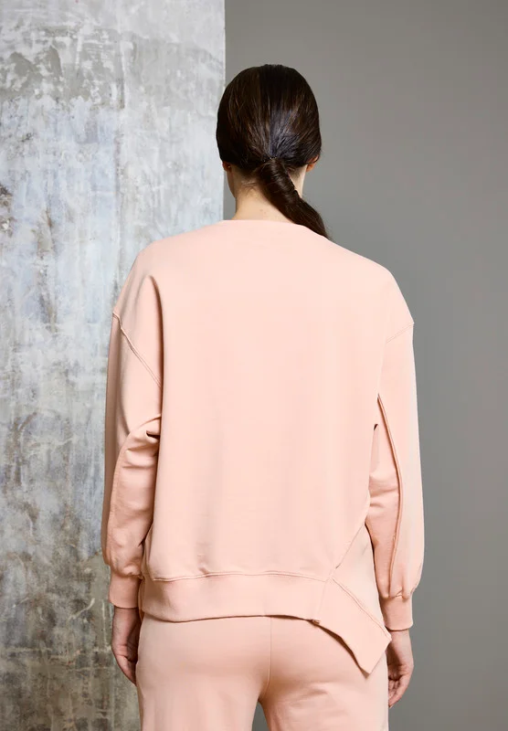 Thouq Asymmetric Hemline Extended Side Seam Sweatshirt