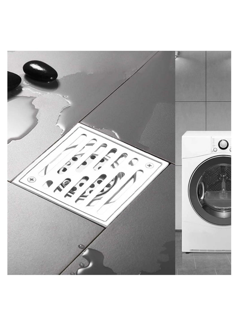 SYOSI Stainless Steel Square Floor Drain, Anti-Odor Drain for Bathroom Waste Gate Shower, Large Caliber 110 * 110mm - Image 5