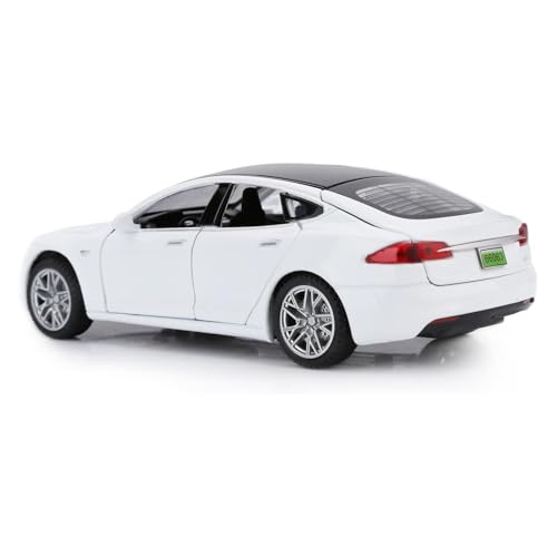 SASBSC Toy Cars Model S Die Cast Metal Model Cars with Door Open Light and Sound Pull Back Car Toys for Boys and Girls 3-12 Years Old - Image 3