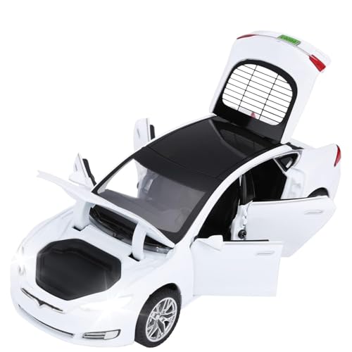 SASBSC Toy Cars Model S Die Cast Metal Model Cars with Door Open Light and Sound Pull Back Car Toys for Boys and Girls 3-12 Years Old - Image 1