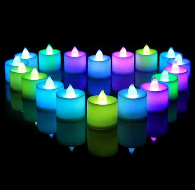 AURA DECOR AuraDecor Flameless & Smokeless Led Tealight Candles Flickering Led Lights Diya Electric Tea Candles for Diwali, Festival, Home Decoration (Multicolor, Pack of 12) - Image 5