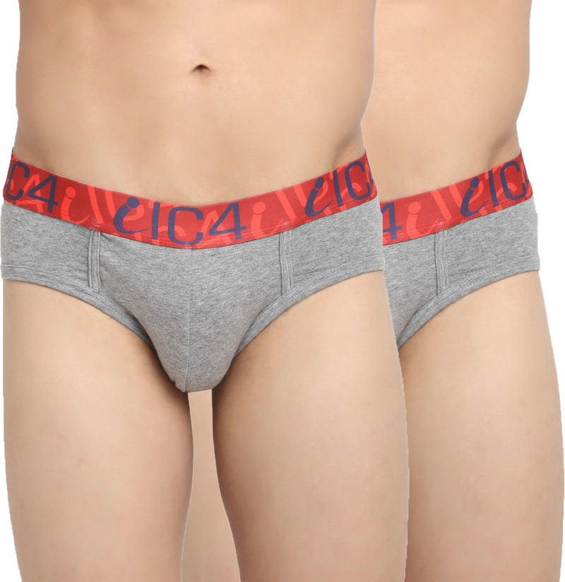 IC4 Store Grey Classic Briefs for Men - Pack of 2 - Image 1
