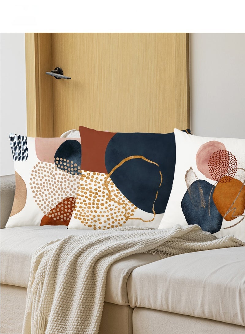 وسادة يغطي مجموعة من 4 ، رمي غطاء وسادة ، البوهيمي نمط وسادة يغطي 45 سنتيمتر x 45 سنتيمتر ، ل غرفة المعيشة أريكة سيارة الأريكة السرير وسادات 18 × 18 بوصة (نمط مزدوج الوجهين) - Image 3