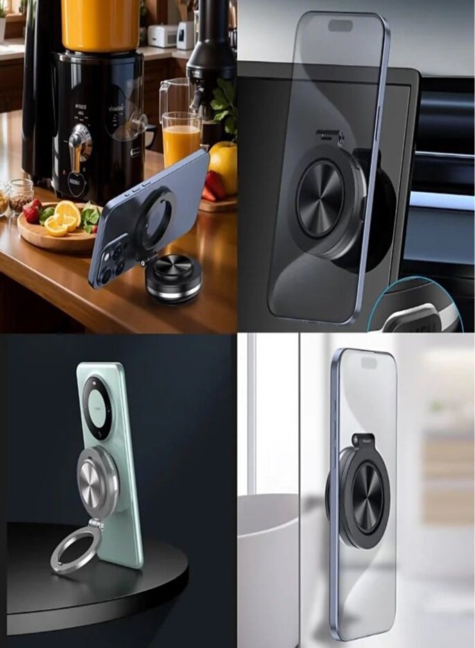 Magnetic Car Phone Holder with Suction Cup; 360 Degree Rotation Design and Super Strong Holding Force for All Smartphones - Image 3