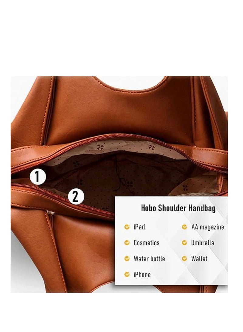 Fostelo Women's Style Diva Handbag (Tan)  - Image 5