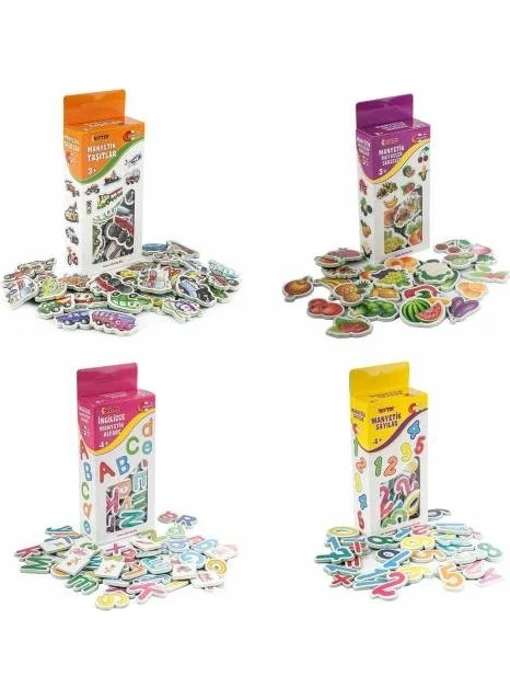 Masho Trend Magnetic Numbers + Magnetic Letters + Magnetic Vehicles + Magnetic Vegetables Fruits