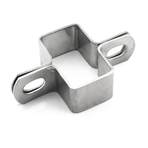 DGHAOP 8pcs 20mm U Shaped Connector Bracket for Bar Holder Strut Channel Door Closed, Screws Included, 304 Stainless Steel - Image 3