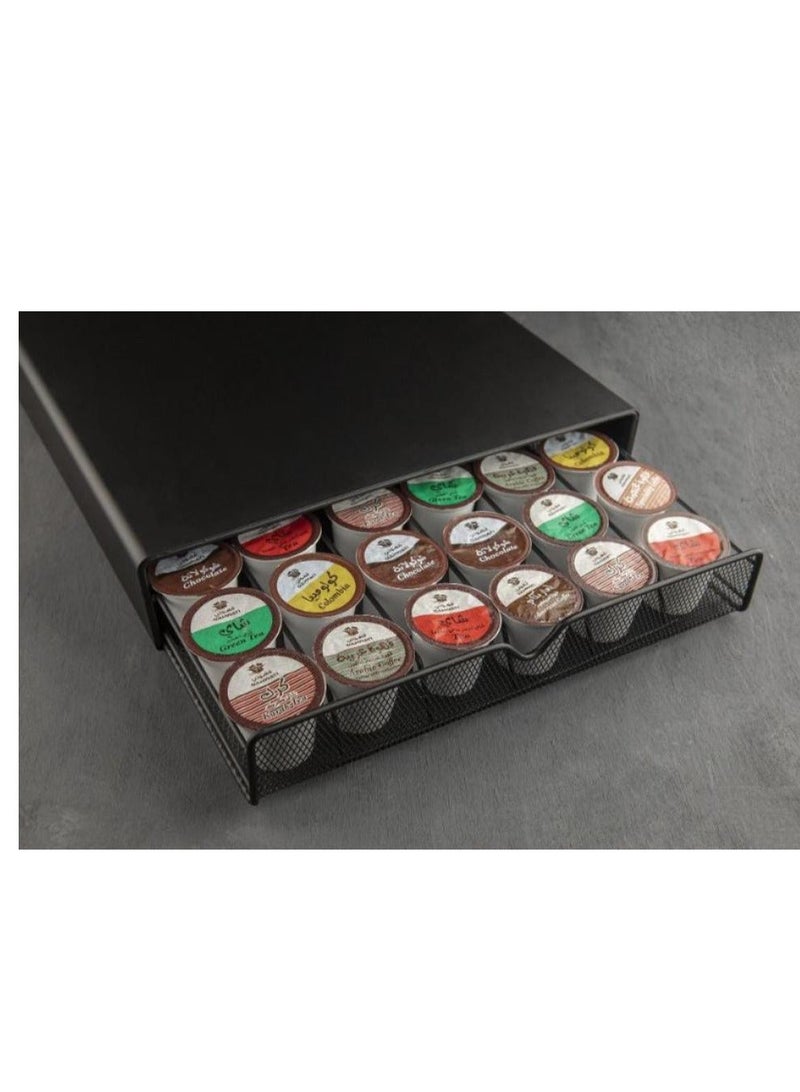 Metal Coffee Capsule Drawer – Holds 36 Capsules - Image 3