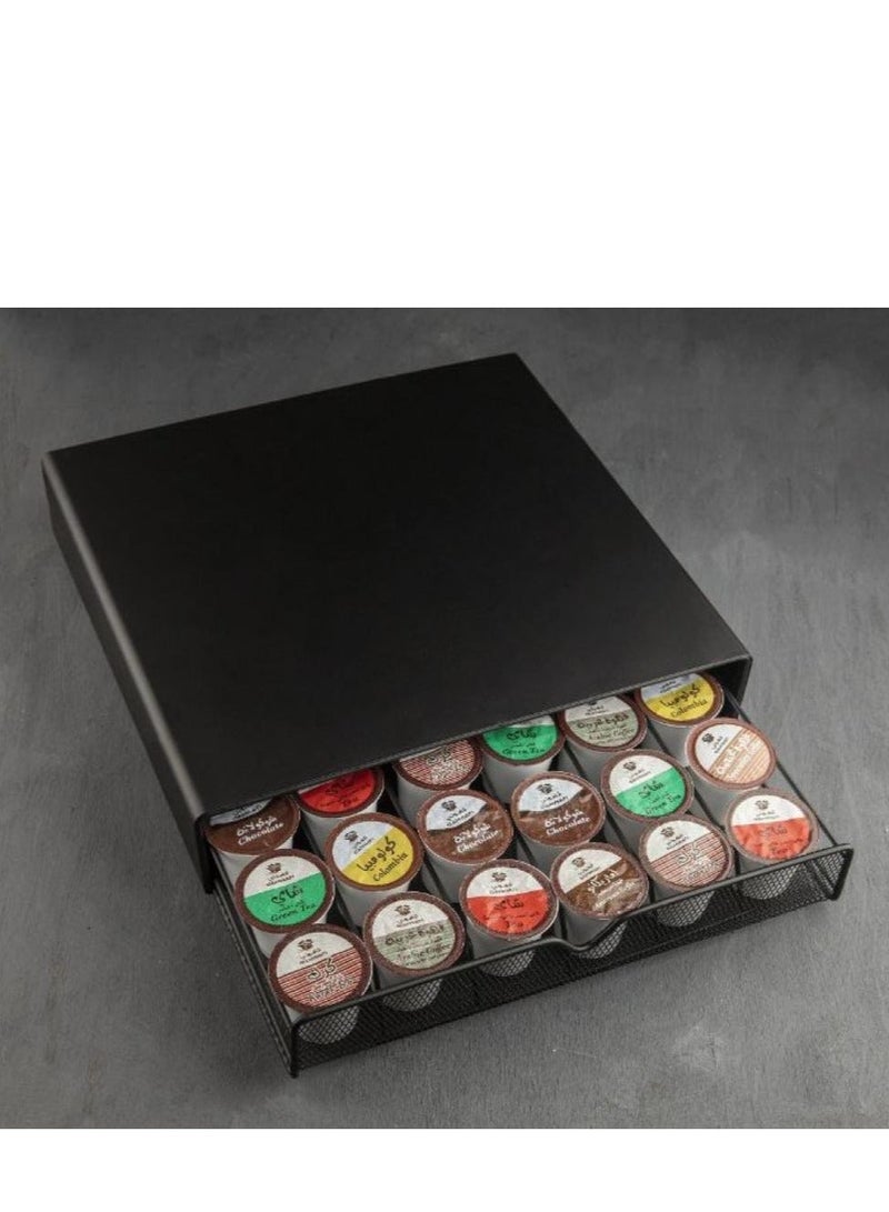 Metal Coffee Capsule Drawer – Holds 36 Capsules - Image 2