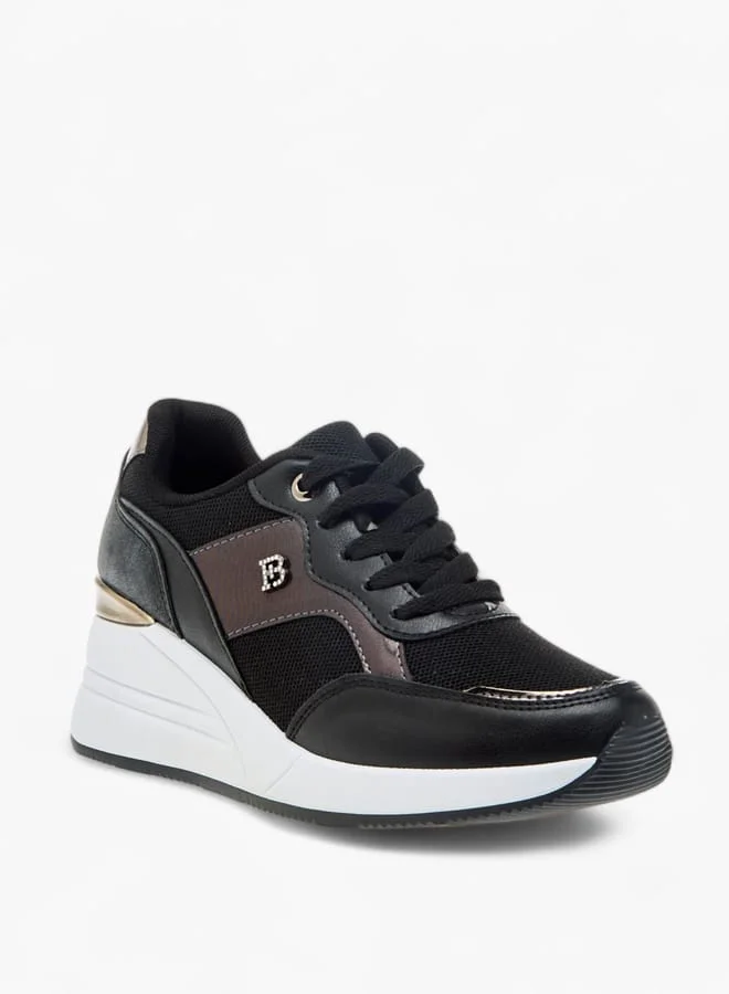 Flora Bella By Shoexpress Women Panelled Sneakers with Lace-Up Closure