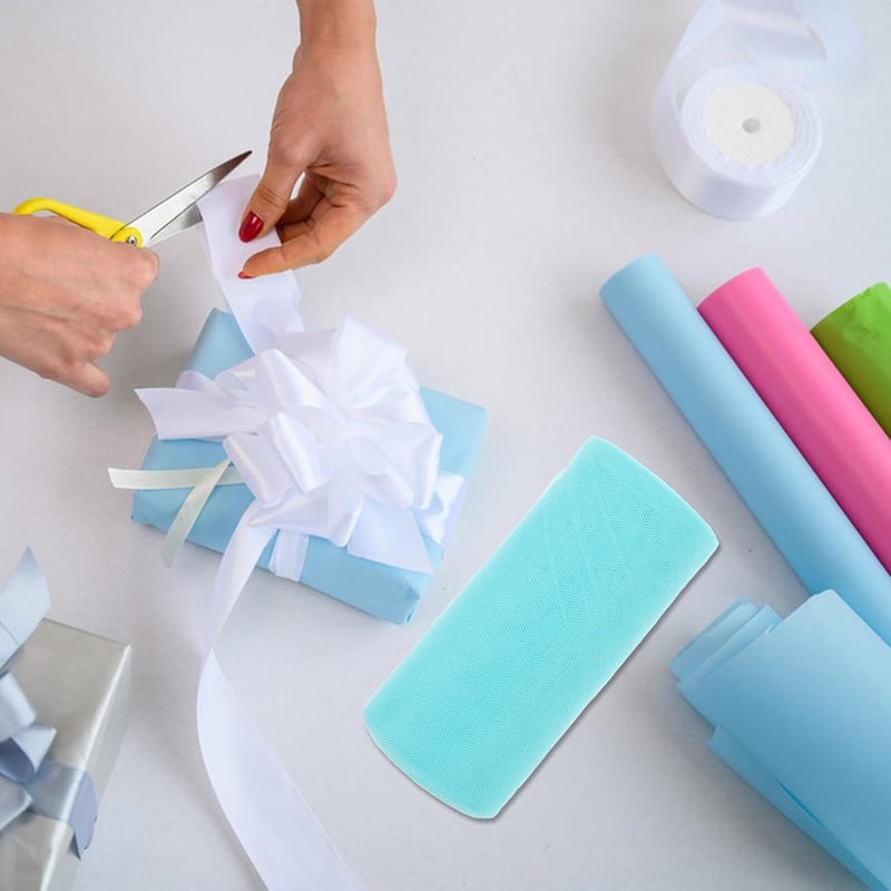 Decorative Polyester Tulle Ribbon Roll for Wedding Party Table Skirt Mint Green 22 Meters Wedding Table Decor Craft Trim - Image 5