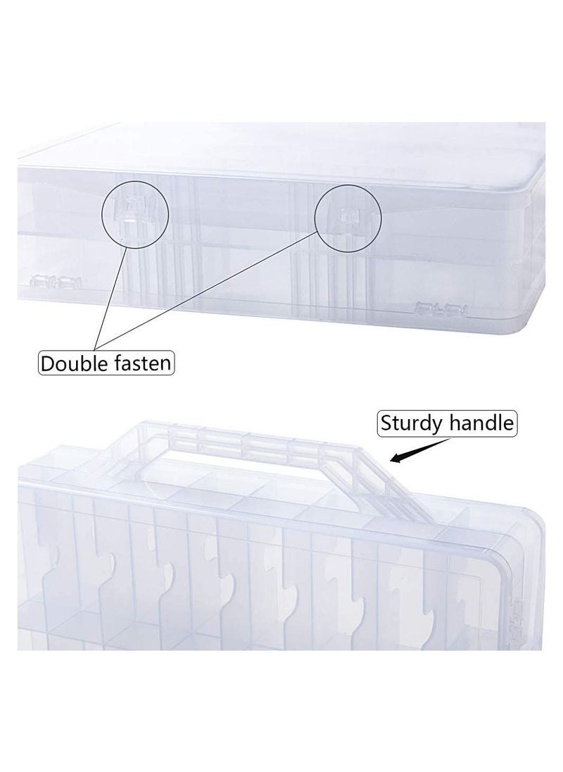 Salon System - Portable Nail Art Storage Box 48 Units Clear - Image 1