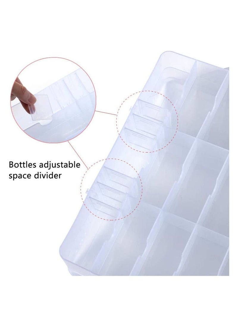 Salon System - Portable Nail Art Storage Box 48 Units Clear - Image 1