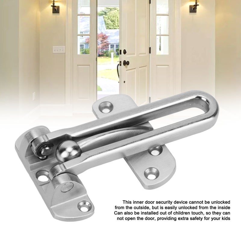 4 Pcs Swing Bar Lock Zinc Alloy Extra Thick Arm Shock Resistant 3 Position Adjustable Door Lock Security Guard for Hotel - Image 2