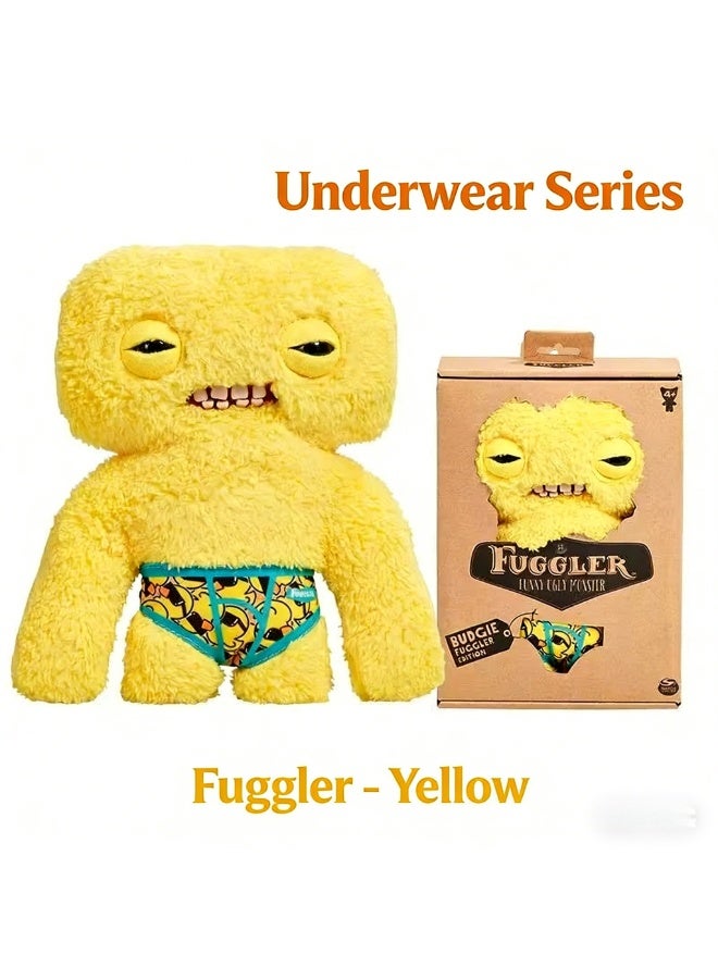 Fuggler Squish Monster Plush - 9" Yellow Underwear Series Collectible Stuffed Toy with Sleepy Eyes & Duck Print Briefs - Image 1
