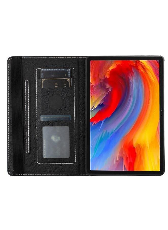 Green Tiger - Lenovo Tab M11 Sewing Litchi Texture Smart Leather Tablet Case Footprint - Image 1