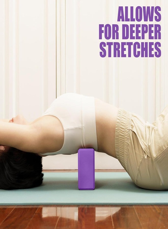 VDNSI Yoga Blocks - Set of 2 EVA Foam Bricks for Men and Women | Pilates Fitness Aid, Stretching, Balance, and Health | Odor Resistant & Moisture-Proof | Sports Gym Exercise Accessories - Image 3