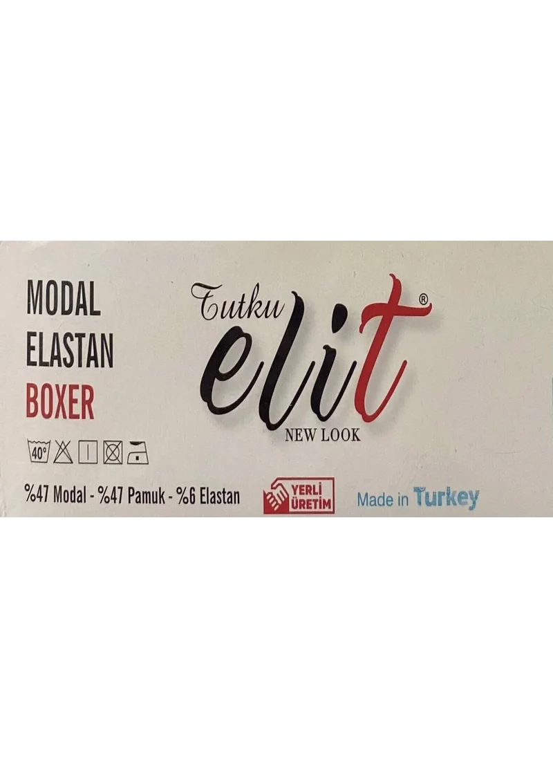 Tutku Elit Men's Modal Lycra Boxer 1251 - 3 Pieces