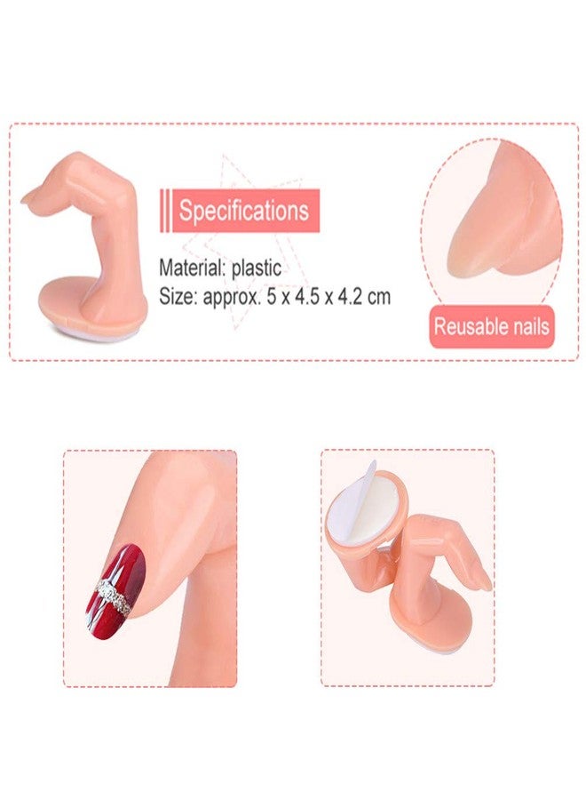 Ebonee Practice Fingers for Acrylic Nails Gel Training Nail Art Practice Fingers Decoration Training Fingers, Plastic Fake Fingers with Nails, 10 Pack - Image 3