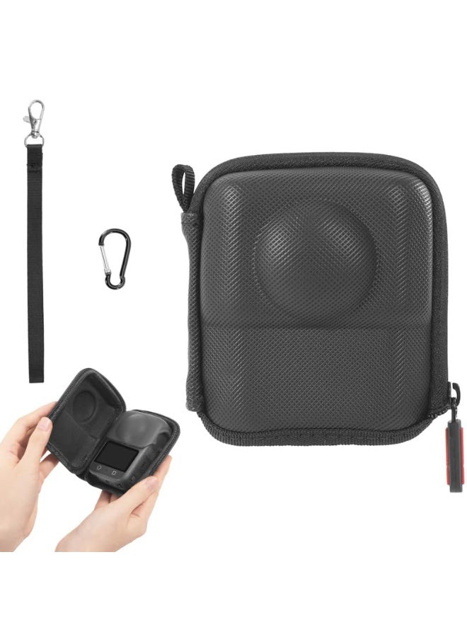 Mini Storage Bag for DJI OSMO 360 Camera, Carrying Case with Wrist Strap & Carabiner, Half-open Design, Can be Connected to Tripod Selfie Stick
