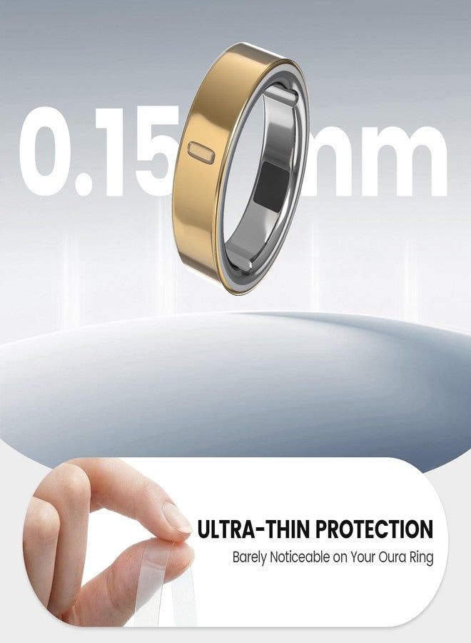 BandRain Ultra-Thin Clear Skin Protector for Oura Ring Gen 4/4 Ceramic/Gen 3, Invisible Transparent Anti-Scratch Protective Film Smart Rings Cover, 6-Pack - Image 3