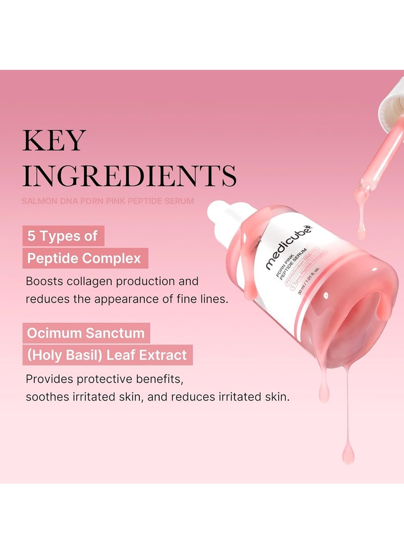 Medicube Sodium DNA PDRN Pink Peptide Serum, Pink Glow Serum, Peptide, Niacinamide, Hydrating & Moisturizing & Firming, Uneven Skin Tone, Korean Skincare | 1.01 fl.oz.  - Image 5