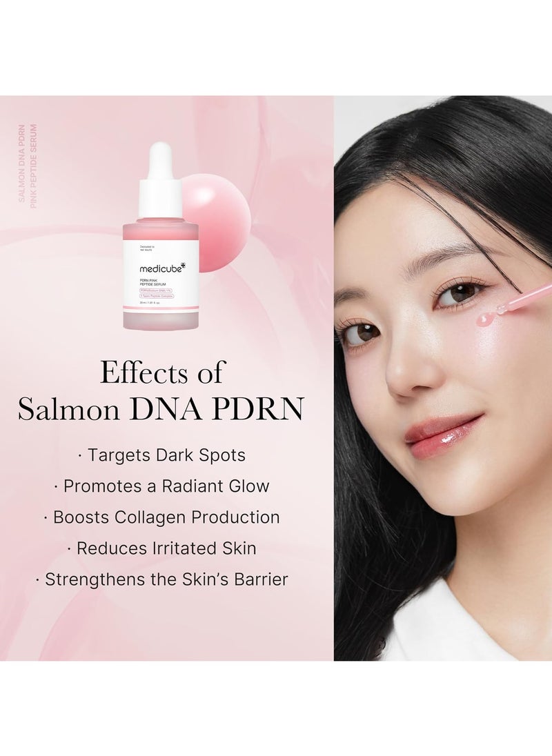 Medicube Sodium DNA PDRN Pink Peptide Serum, Pink Glow Serum, Peptide, Niacinamide, Hydrating & Moisturizing & Firming, Uneven Skin Tone, Korean Skincare | 1.01 fl.oz.  - Image 2