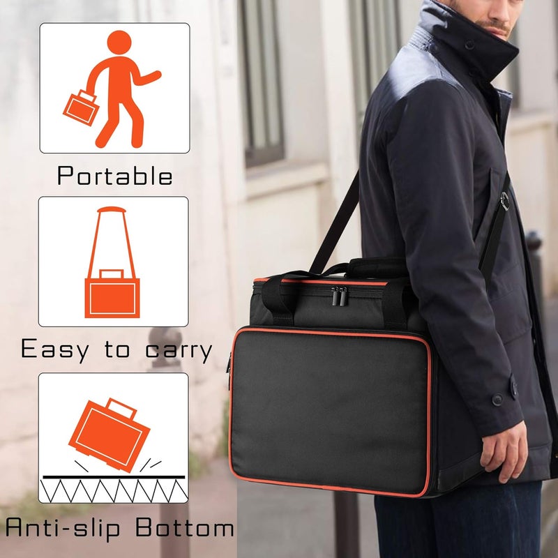 Trunab Travel Carrying Case Compatible with Jackery Explorer 1000/1000 v2, Portable Power Station Storage Bag with Waterproof Bottom and Front Pockets for Charging Cable and Accessories - Image 5