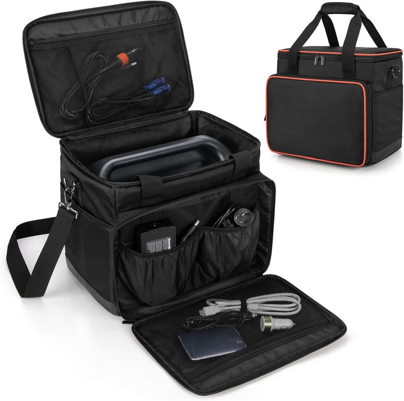 Trunab Travel Carrying Case Compatible with Jackery Explorer 1000/1000 v2, Portable Power Station Storage Bag with Waterproof Bottom and Front Pockets for Charging Cable and Accessories - Image 1