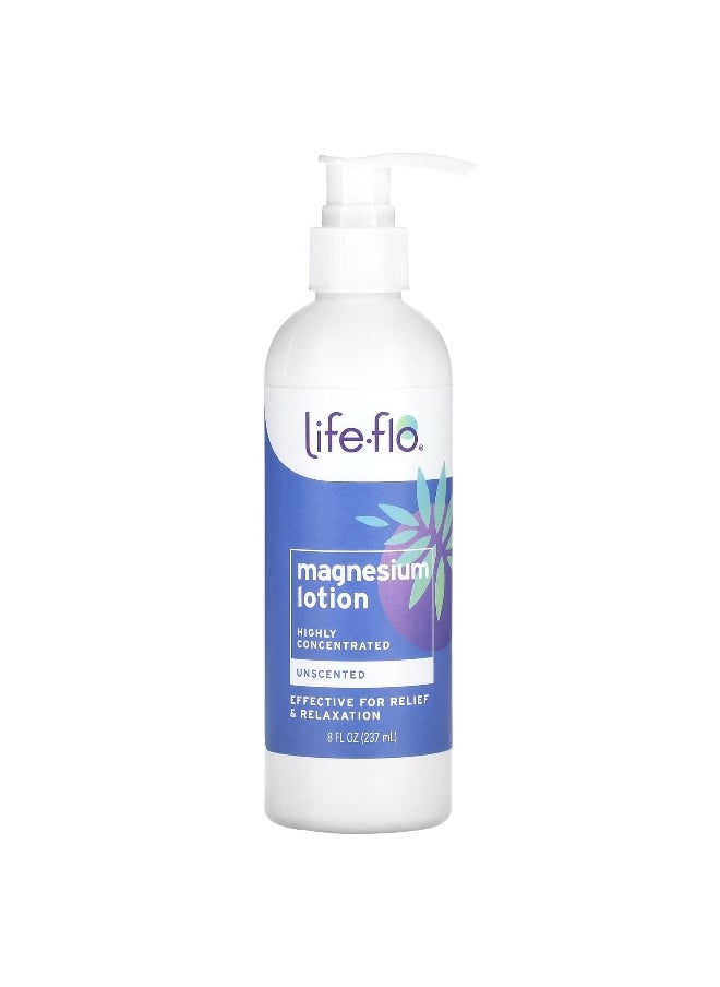 Life-flo Life-flo, Magnesium Lotion, Highly Concentrated, Unscented, 8 fl oz (237 ml)  - Image 1