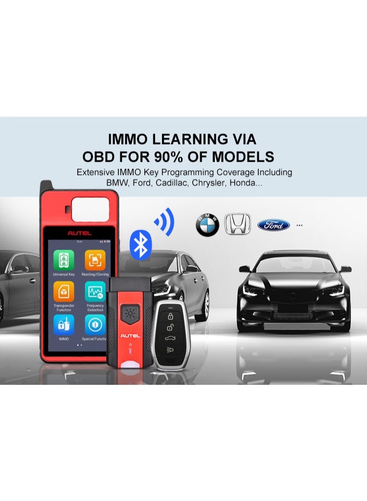 أوتل جهاز Autel MaxIM KM100E لتوليد وبرمجة المفاتيح، جهاز برمجة IMMO عبر OBD مع AutoVIN، يدعم قراءة وكتابة الشرائح واستنساخ المفاتيح واكتشاف التردد، متوافق مع أكثر من 700 مركبة - Image 3