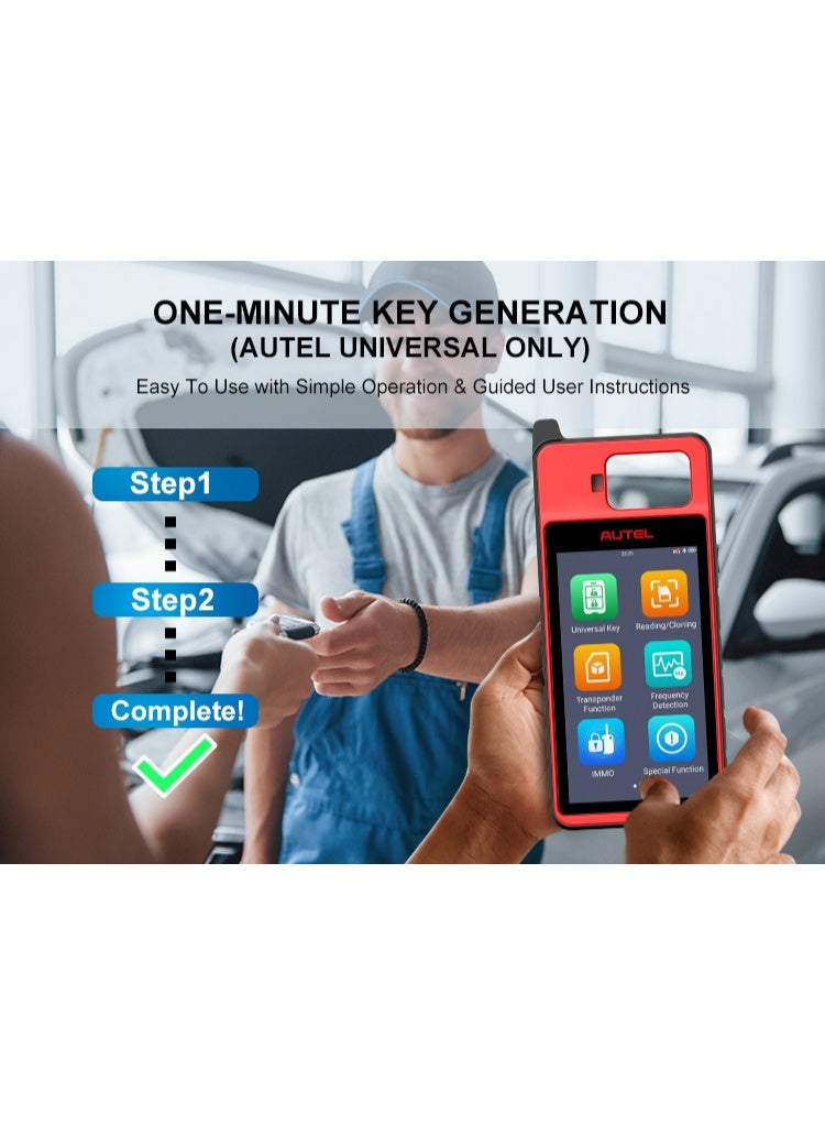 أوتل جهاز Autel MaxIM KM100E لتوليد وبرمجة المفاتيح، جهاز برمجة IMMO عبر OBD مع AutoVIN، يدعم قراءة وكتابة الشرائح واستنساخ المفاتيح واكتشاف التردد، متوافق مع أكثر من 700 مركبة - Image 4
