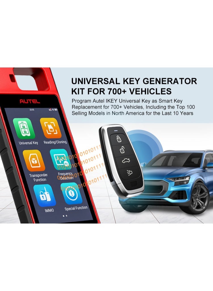 أوتل جهاز Autel MaxIM KM100E لتوليد وبرمجة المفاتيح، جهاز برمجة IMMO عبر OBD مع AutoVIN، يدعم قراءة وكتابة الشرائح واستنساخ المفاتيح واكتشاف التردد، متوافق مع أكثر من 700 مركبة - Image 2