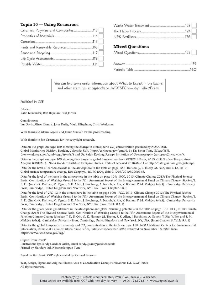 New GCSE Chemistry AQA Exam Practice Workbook - Higher (includes answers) - Image 2