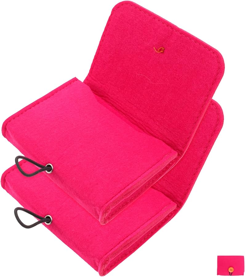 Baluue 6pcs Travel Storage Bag Pouch for Bottles Organizer Rosy Color 13.4x10cm - Image 5