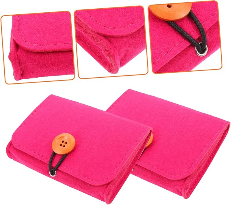 Baluue 6pcs Travel Storage Bag Pouch for Bottles Organizer Rosy Color 13.4x10cm - Image 2