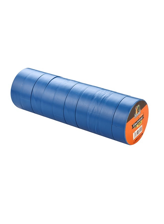 LAWAZIM Snail Electrical Tape - 10 Piece Blue - Strong Adhesive, Weather Resistant, Stretchable, and Easy to Tear Insulation Tape - Ideal for Wiring, Repairs, Automotive, DIY, and Multipurpose Use  - Image 2
