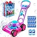 SLOOSH Bubble Lawn Mower Toddler Toys  SpillProof Bubble Machine Pretend Gardening Toy for Age 1 2 3 13 Year Old Toddler Indoor Outdoor Use Baby Girl Push Toys Easter Birthday Gift Pink - Image 4